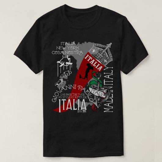 ITALIENISCHES STIEFEL-SHIRT HERGESTELLT IN ITALIEN T-Shirt (Design vorne)
