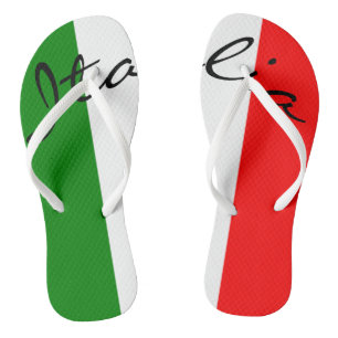 Italienisches Strand-Pool Flaggen-Italiens Italien Badesandalen