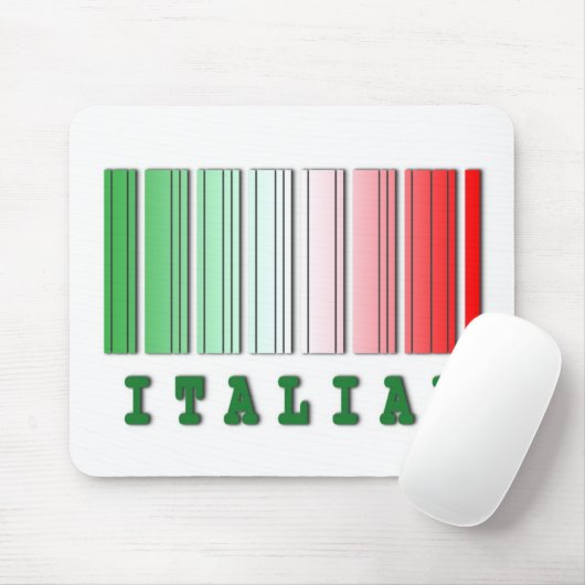 Italienisches Strichcodedesign Mousepad (Mit Mouse)
