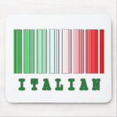 Italienisches Strichcodedesign Mousepad (Vorne)