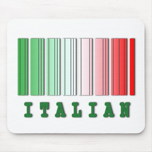 Italienisches Strichcodedesign Mousepad (Vorne)