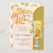 Italienisches Style Aperol Spritz Cocktail Brautpa Einladung (Vorne/Hinten)