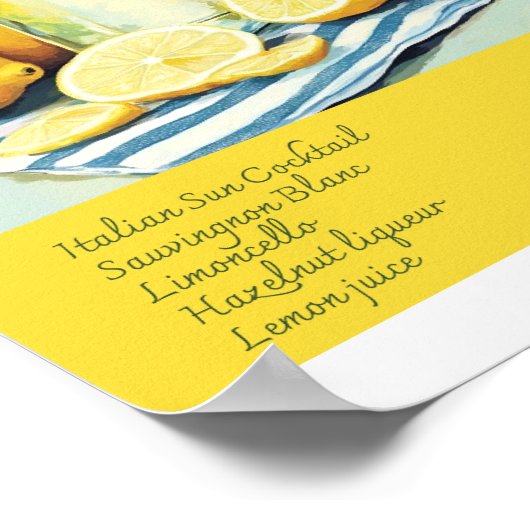 Italienisches Sun Poster (Ecke)