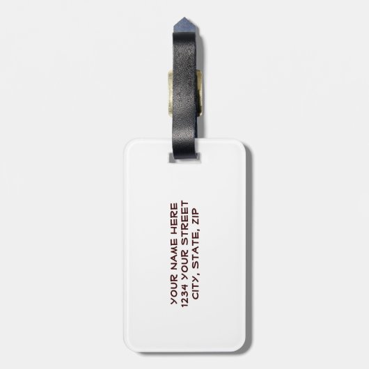 Italienisches Teigwaren-Mädchen Gepäckanhänger (Rückseite vertikal)