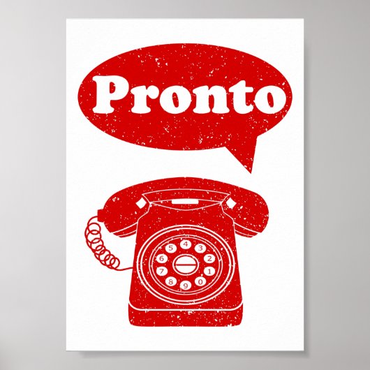 Italienisches Telefon Pronto Poster (Vorne)
