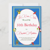 Italienisches Thema 50. Geburtstag Einladung (Vorderseite)