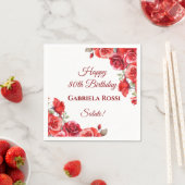 Italienisches Thema 80. Geburtstag Napkin Serviette (Beispiel)