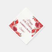 Italienisches Thema 80. Geburtstag Napkin Serviette (Ecke)