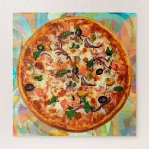 Italienisches Theme Pizza Pie Jigsaw Puzzle für E
