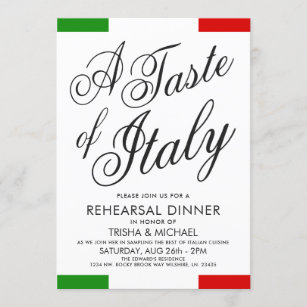 Italienisches Themed Proben-Abendessen des Einladung