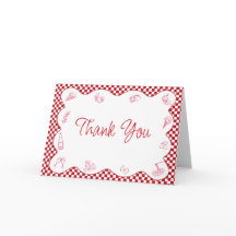 Italienisches Themed Red Checkered Brautparty