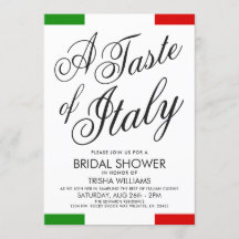 Italienisches Themenabend | Brautparty Einladung