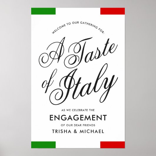 Italienisches Themenabend | Engagement Poster (Vorne)