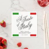 Italienisches Themenabend | Engagement Serviette (Beispiel)