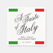 Italienisches Themenabend | Engagement Serviette (Vorderseite)