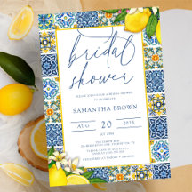 Italienisches Tiles Lemon Theme Summer Brautparty