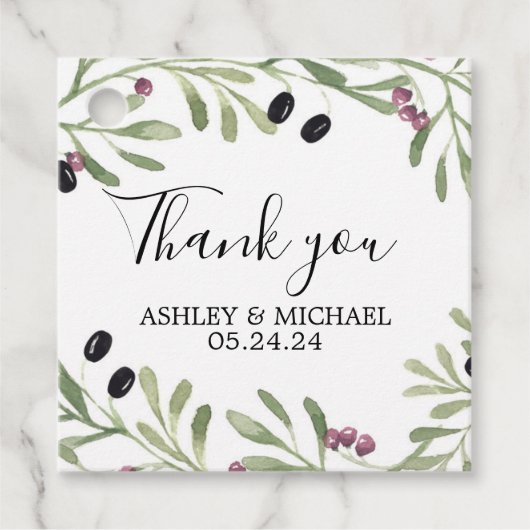 Italienisches toskanisches Gastgeschenk Tag Geschenkanhänger (Vorderseite)