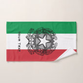 Italienisches Tricolore-Wappen und Ihr Text Handtuch (Handtuch)