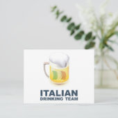 Italienisches Trinkteam Postkarte (Stehend Vorderseite)