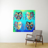 Italienisches Venezianisches Maskenmuster Wandteppich (Beispiel)