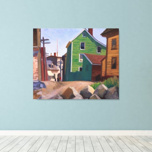 Italienisches Viertel, Gloucester | Edward Hopper  Leinwanddruck (Insitu (Holzboden))
