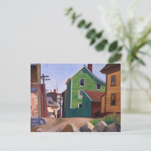 Italienisches Viertel, Gloucester | Edward Hopper Postkarte (Stehend Vorderseite)