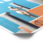 Italienisches Vintage Reiseplakat Poster (Ecke)