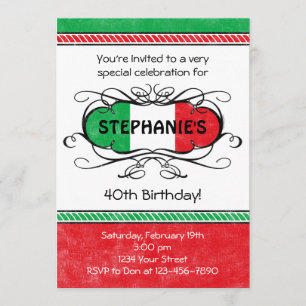 Italienisches Wappen Custom Party Einladung