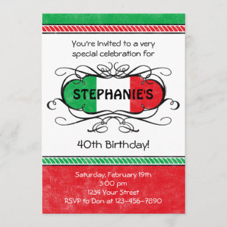 Italienisches Wappen Custom Party Einladung