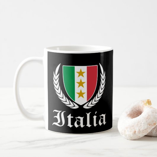Italienisches Wappen Kaffeetasse (Mit Donut)