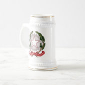 Italienisches Wappen Stein-Tasse Bierglas (Vorderseite Links)