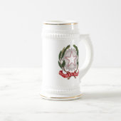 Italienisches Wappen Stein-Tasse Bierglas (VorderseiteRechts)