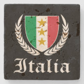 Italienisches Wappen Steinuntersetzer (Vorderseite)