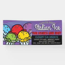 Italienisches Wassereis-Business/Party Anpassbare Banner