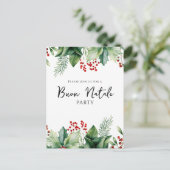 Italienisches Weihnachts-Buon-Natale-Party Feiertagspostkarte (Stehend Vorderseite)