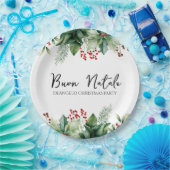 Italienisches Weihnachts-Buon-Natale-Party Pappteller (Party)