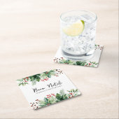 Italienisches Weihnachts-Buon-Natale-Party Rechteckiger Pappuntersetzer (Vor Ort)