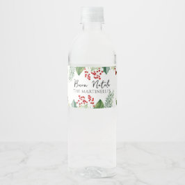 Italienisches Weihnachts-Buon-Natale-Party Wasserflaschenetikett