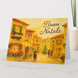 Italienisches Weihnachtsdorf Buon Natale Karte
