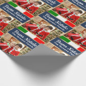 Italienisches WeihnachtsFoto Buon Natale Geschenkpapier (Ecke)