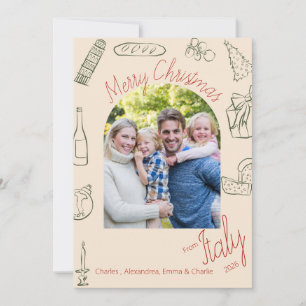 Italienisches Weihnachtsfoto Grußkarte Feiertagskarte