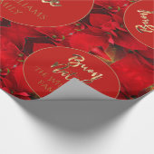 Italienisches Weihnachtsgeschenk Gold Script Buon  Geschenkpapier (Ecke)