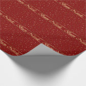 Italienisches Weihnachtsrotes goldenes Geschenkpapier (Ecke)