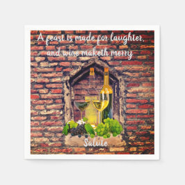 Italienisches Weinangebot auf Papier Party Napkins Serviette