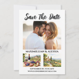 Italienisches Weinberg Foto Save the Date Toskana 