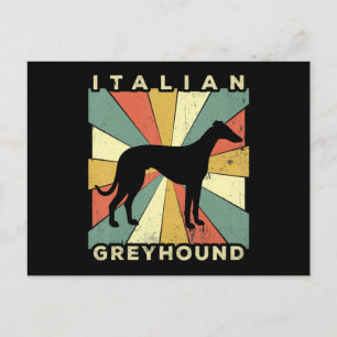 Italienisches Windhund-70er-Geschenk Postkarte