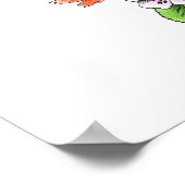 Italienisches Windhund-Peitschenportrait Blume Art Poster (Ecke)