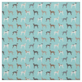 Italienisches Windhund-Stoff-Hellblau Stoff (Muster)