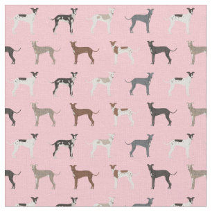 Italienisches Windhund-Stoff rosa Stoff