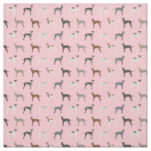 Italienisches Windhund-Stoff rosa Stoff (Muster)